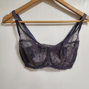 Ajour Grace Full Soft Cup‎ Underwire Bra Gray BM77 34E